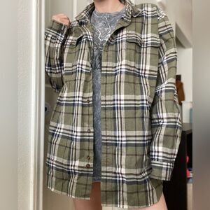 Carhartt Plaid Flannel Shirt Original Fit Size Large in Green 101749387